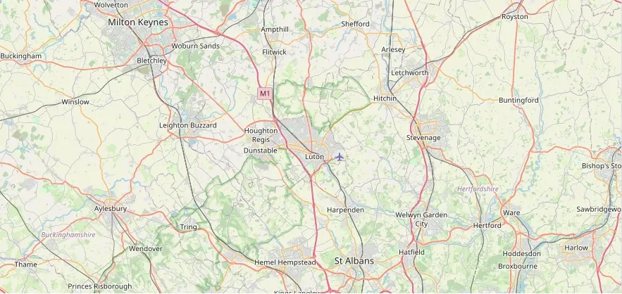 Map of the Luton area we cover